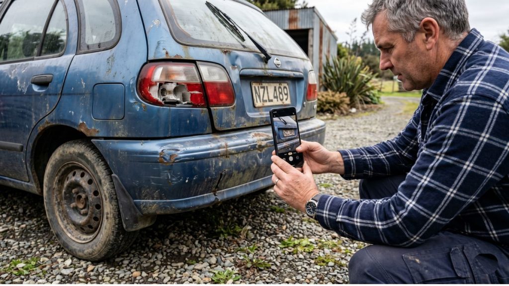 How to sell a scrap car in New Zealand by sending vehicle details to get an accurate cash quote
