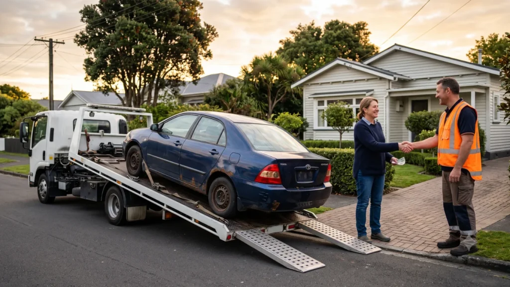 Car failed WOF being collected for cash with free towing in New Zealand